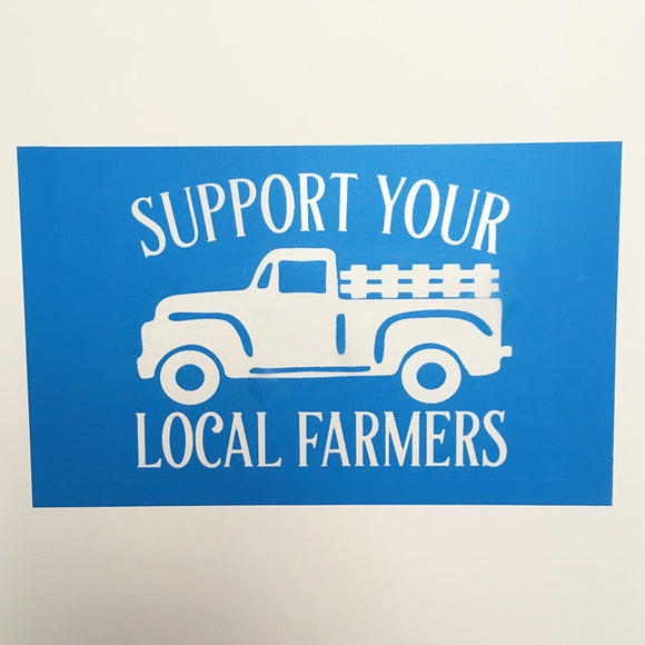 Support Farmers with Truck Silk Mesh Adhesive Stencil