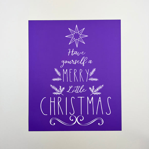 Merry Little Christmas Silk Mesh Adhesive Stencil