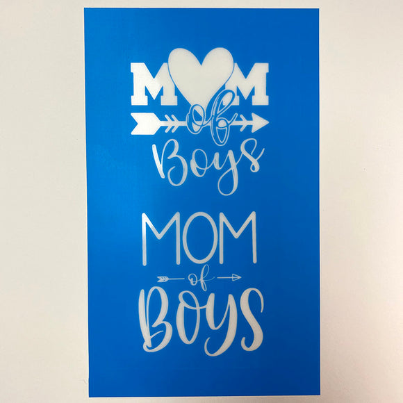 Mom of Boys Silk Mesh Adhesive Stencil