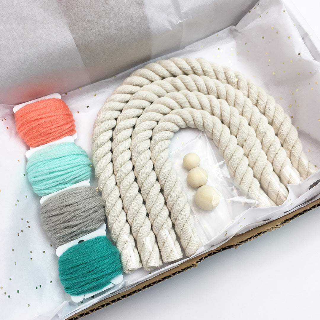 Make Your Own Mini Ocean Rainbow Macrame Craft Kit – MTH Craft Studio