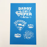 Super Dad Silk Mesh Adhesive Stencil and Board Book Bundle A