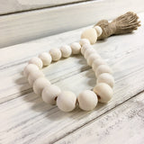 Wood Bead Garland with Tassel