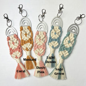 Macramé Rainbow Keychain